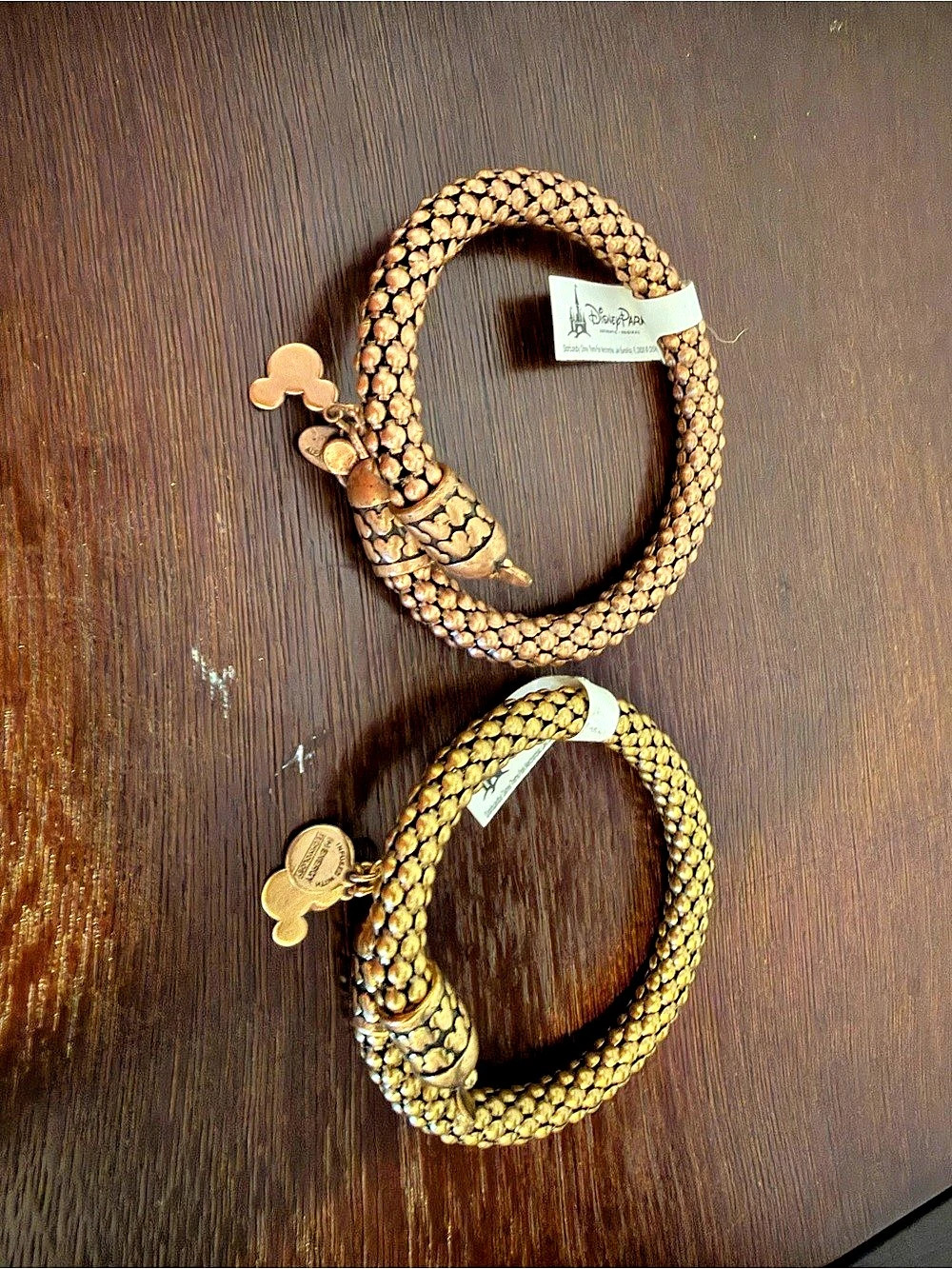 Alex and Ani Disney Mickey Mouse Metal Wrap Bracelet Gold